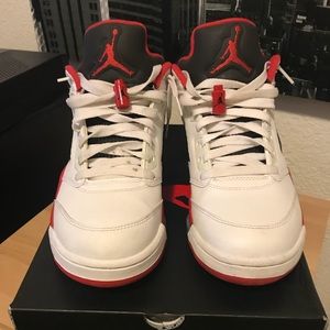 Fire Red Jordan 5’s low